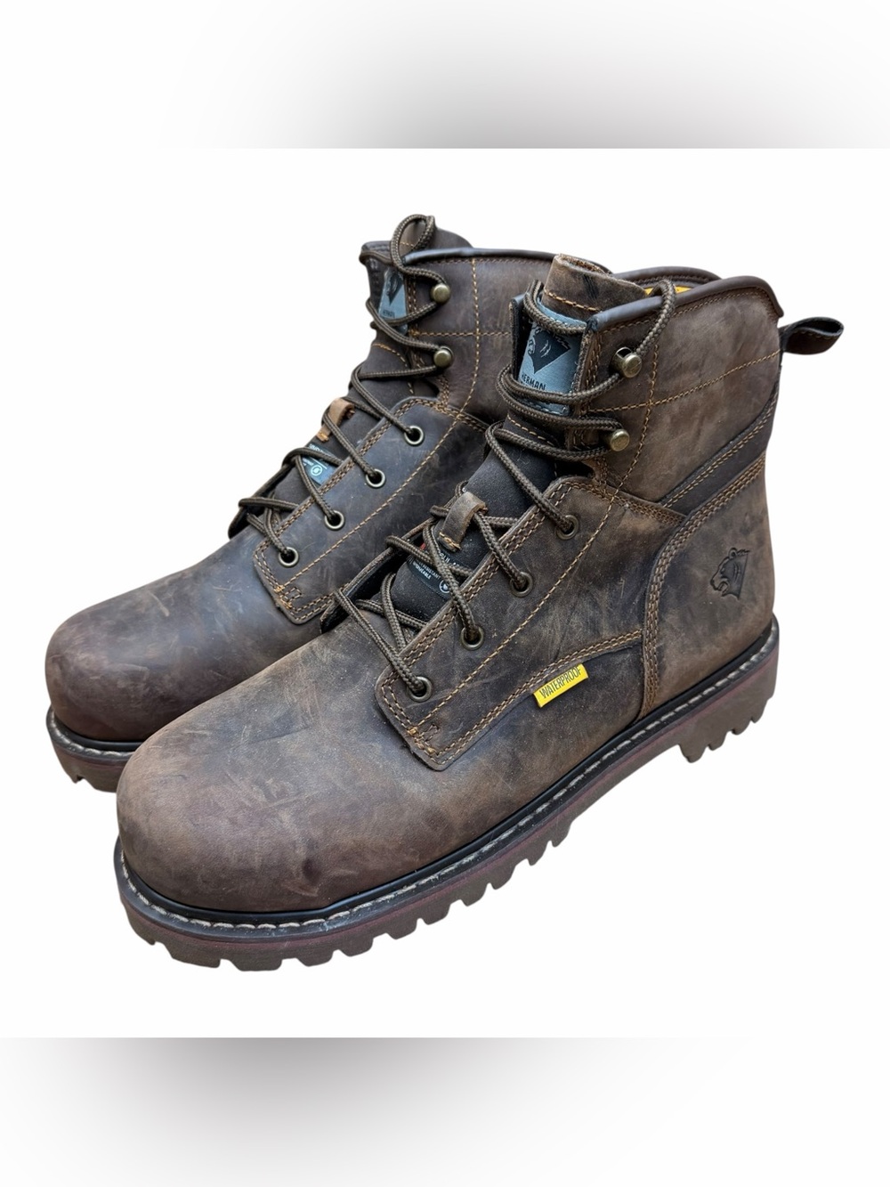 Herman Survivors  Dover STEEL TOE men size 13 Brown Leather Work Boots